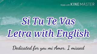 Si Tu Te Vas Lyric (Spanish with English) |Enrique Iglesias |Spanish Song