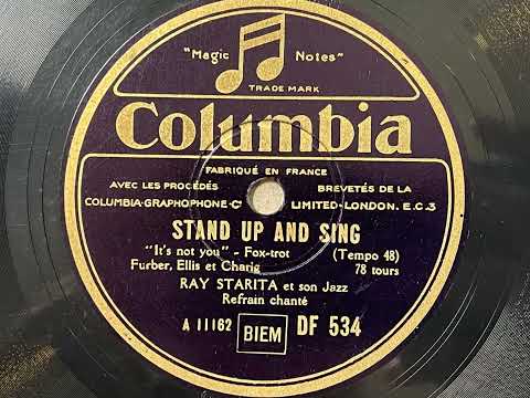 It's Not You - Ray Starita And His Band - French Columbia DF 534