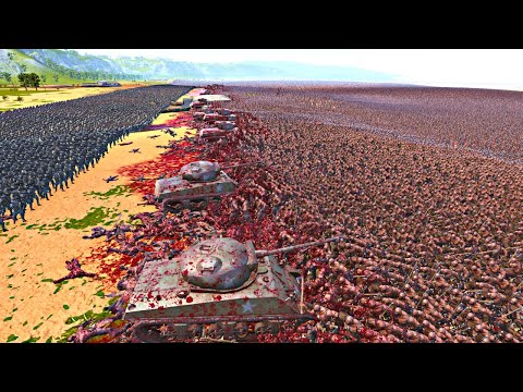 2,5 MILLION Orc & Troll Invade OMAHA BEACH Defenses - Epic Battle Simulator 2 - UEBS 2