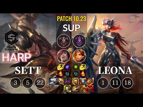 ESC Harp Sett vs Leona Sup - KR Patch 10.23