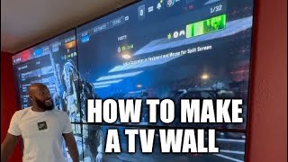 How to make a Tv Wall using 4 75” TVS (full video)