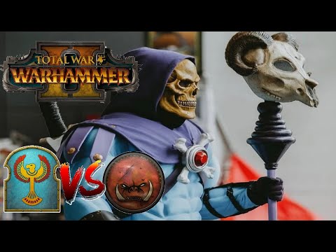 LAUGHS IN LICH STAFF - Tomb Kings vs Greenskins | Total War Warhammer 2