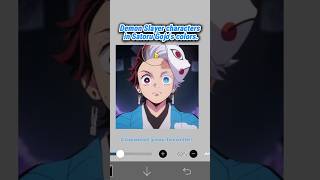 swapping the color of the Demons Slayer characters to that of Satoru Gojou 💙 #kny #satorugojo #art