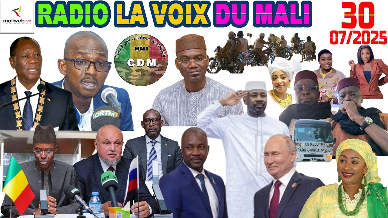 La Revue de Presse de la RADIO LA VOIX DU MALI du 30 Juillet 2025