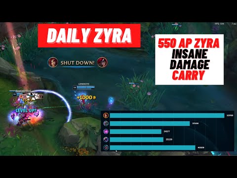 Daily Zyra Montage - 550AP Zyra. Insane Carry. Most Damage.