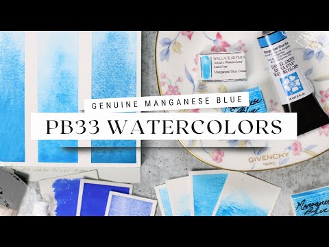 Genuine Manganese Blue PB33 Watercolor, featuring Wallace Seymour, The Prodigal Son's Pigments, etc