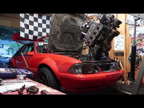 Foxbody: Pulling the motor and K member subframe
