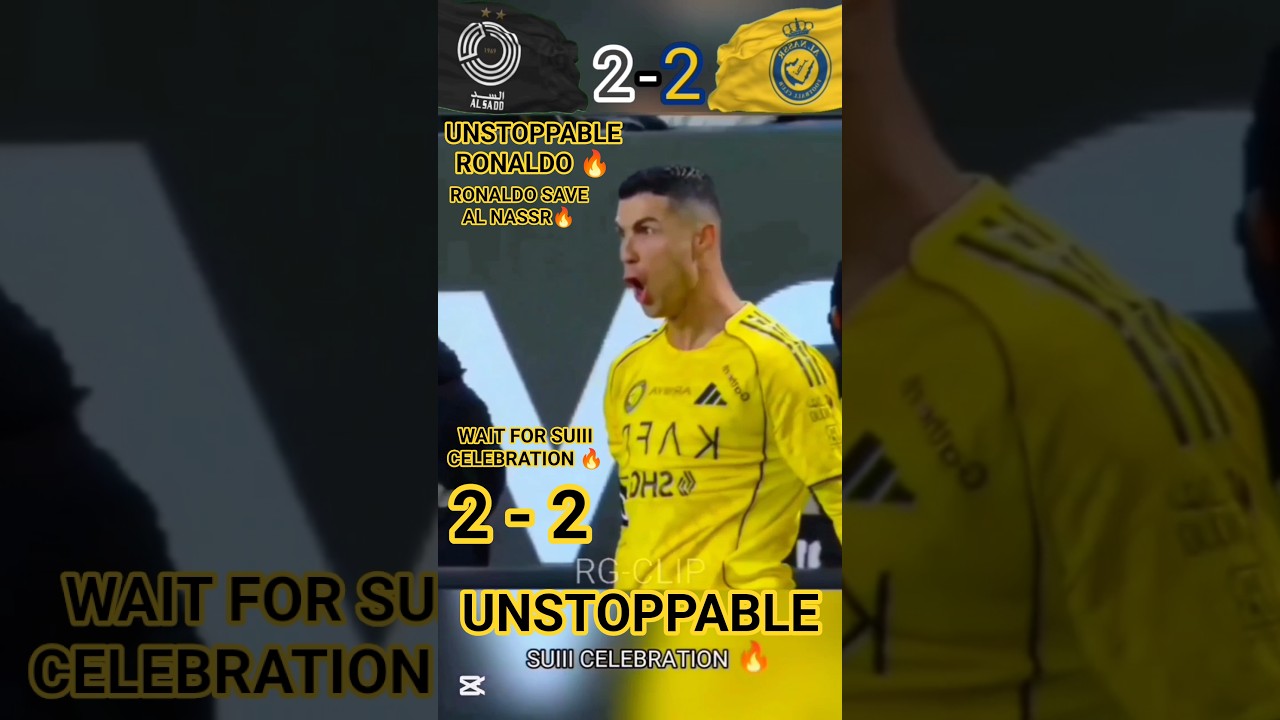 RONALDO UNSTOPPABLE ! CR7 Saves Al Nassr! 😱 Al Sadd vs Al Nassr 2-2 Drama 🔥 #shorts #short #ronaldo
