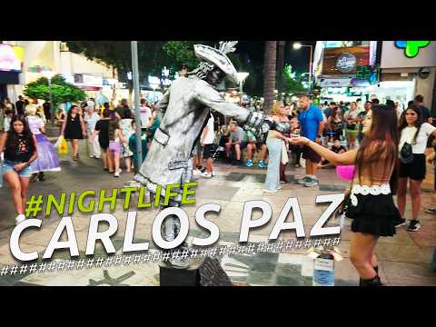 NIGHTLIFE VILLA CARLOS PAZ I CÓRDOBA I ARGENTINA I 4K Walking Tour VLOG