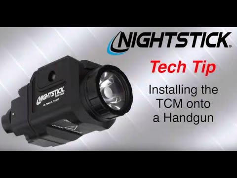 Installation of Nightstick TCM Series weapon light onto a handgun
