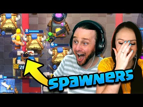 MASS SPAWNERS ARE NUTS! 2v2! (Clash Royale) Video