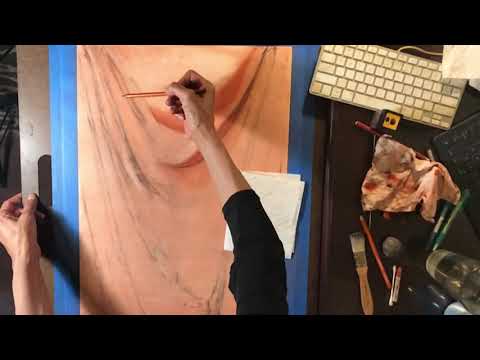Complex Surfaces: Cloth in NuPastel Burnt Sienna