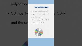 What is CD (Compact Disk) | Computer Fundamentals |