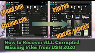 How to Recover the Missing Files or Folder  from USB with .CHK