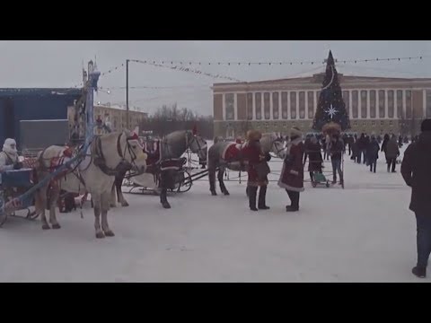 Народные гуляния на рождество в Великом Новгороде, обзор сувениров