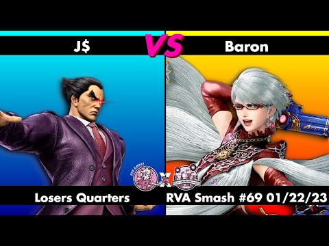 RVA Smash #69: J$ (Kazuya) vs Baron (Bayonetta) - Losers Quarters - Super Smash Bros Ultimate SSBU