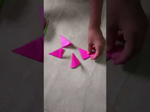 making rose 🌹 flower with paper craft
