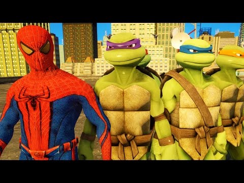 Spiderman vs Teenage Mutant Ninja Turtles