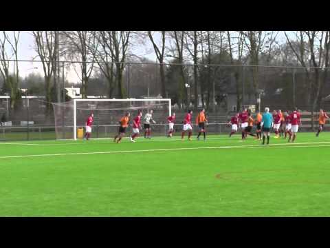 18 jan 2014 Saestum B1 - VV De Meern B2 vr 4-4 Kopbal Stijn