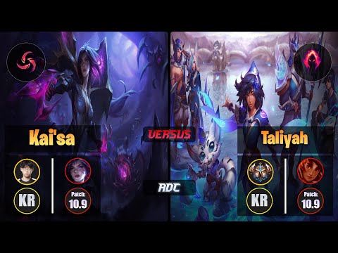 Zenit KAI'SA (ADC) [Hail of Blades] VS TALIYAH - Challenger KR Patch 10.9