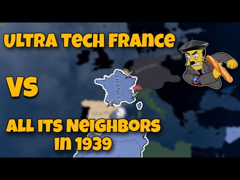 Ultra Tech France VS all of its Neighbors in 1939 | Hoi4 Timelapse