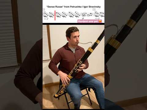 HARDEST ONE YET | Stravinsky “Russian Dance” Excerpt from Petrushka #bassoon #shorts #shortsfeed