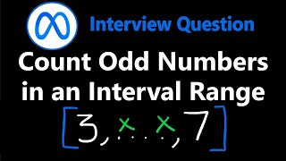 YouTube video 'Count Odd Numbers in an Interval Range - Leetcode 1523 - Python'