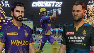 Russell Muscle! - Kolkata Knight Riders vs Royal Challengers Bangalore - Cricket 22 T10 IPL 2023 #2