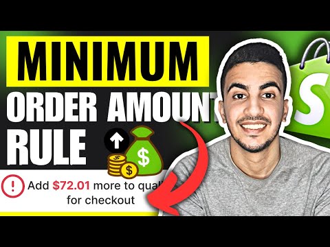 How To Set Minimum Order Amount Value Rule In Shopify
