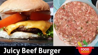 Homemade Juicy Burger Patty Recipe / Tasty Beef Hamburger  Patty Recipe​