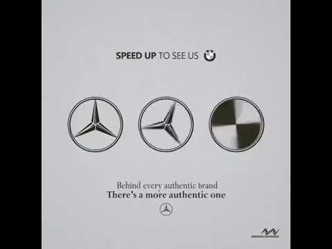 BMW advertising about Mercedes benz
