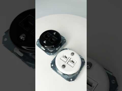 Розетки керамічні чорні прихованого монтажу комп'ютерні