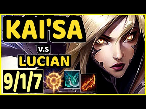 PRAEDYTH (KAI'SA) vs LUCIAN - 9/1/7 KDA BOTTOM ADC GAMEPLAY - OC Ranked MASTER