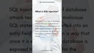 What is SQL Injection? | SQL Interview Question Series