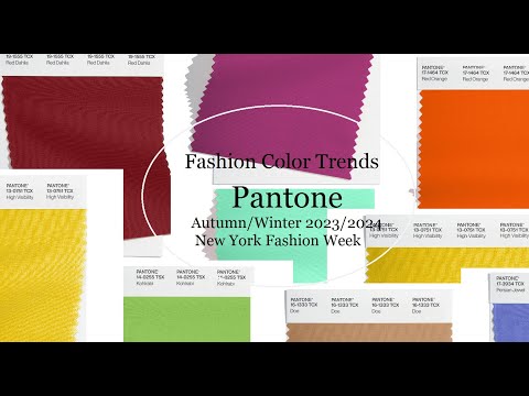 Pantone Fashion Color Trends Autumn-Winter 2023-24. New York Fashion Week