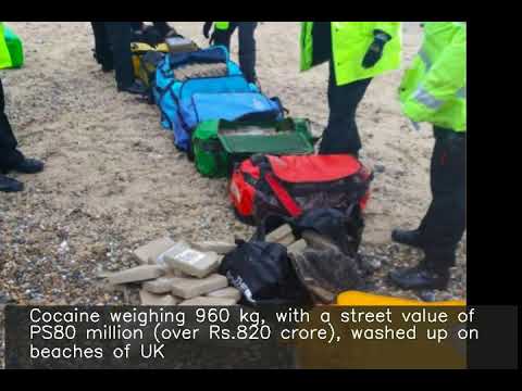 960-kg cocaine worth Rs.820 crore wash up on UK beaches, pics released