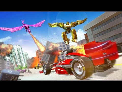 Formula Car Robot Transform Flying Dragon Robot City Crime Android Gameplay
