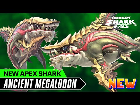 ANCIENT MEGALODON SHARK UNLOCKED -  SPECIAL ATTACK SHOCKWAVE - HUNGRY WORLD SHARK