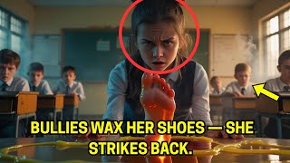 BULLIES try to HOT WAX the SHY GIRL&#39;S SHOES to the FLOOR — DEADLY MISTAKE... She got MOLTEN REVENGE!