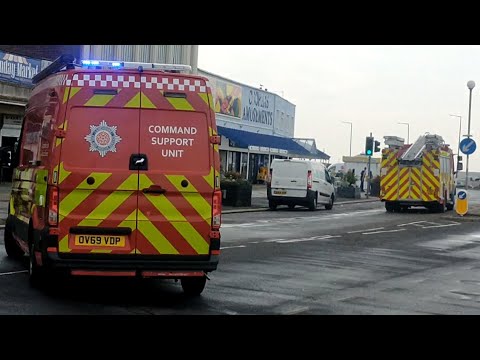 Morecambe's second pump + Hornby's Command Support unit responding- Lancashire Fire and Rescue