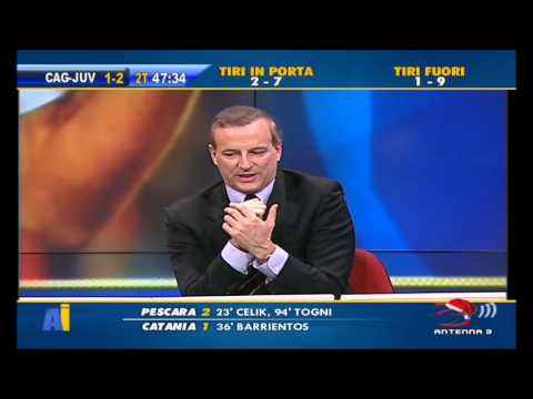 AzzurroItalia - esultanza al 2° gol di Matri in Cagliari - Juventus 1-3 (AntennaTre)