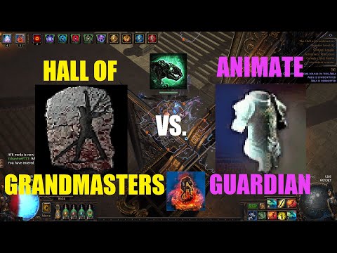 Hall of Grandmasters VS 99% Spell Suppr Animate Guardian in Path of Exile 3.18 - 1074