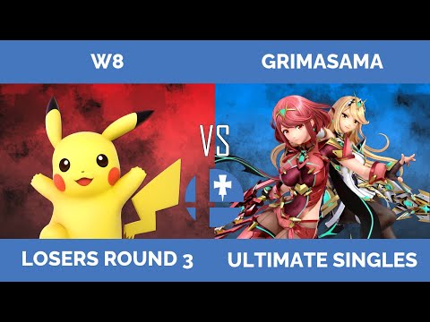 RogaSmash 199.25: SSBU Losers R3 - W8 (Pikachu) vs GrimaSama (Pythra)
