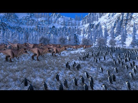 200 T-REX vs 30.000 PENGUINS - Ultimate Epic Battle Simulator