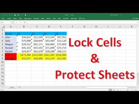How To Lock Individual Cells and Protect Sheets In Excel Video