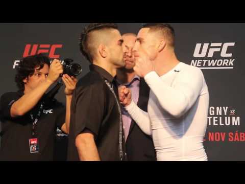 UFC Fight Night 78 Ricardo Lamas v Diego Sanchez Staredown / Careo Media Day