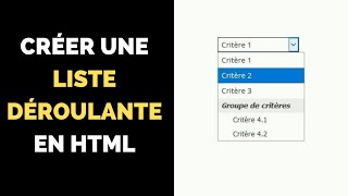 Comment Créer une Liste Déroulant en HTML ? ✔️