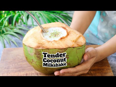 Tender Coconut Milkshake Recipe | Green Coconut Milkshake at Home | Summer Milkshake Recipe