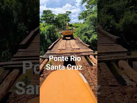 ponte sobre o Rio Santa Cruz, Corumbiara Rondônia 🇧🇷 #pecuarista #pescaria #pontes