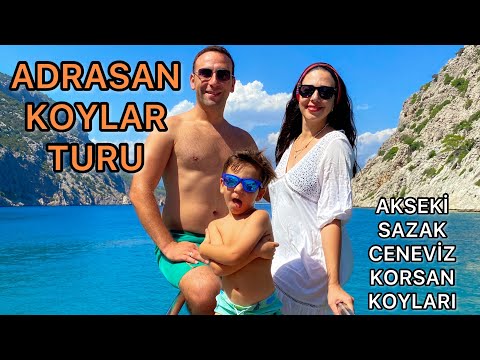 ADRASAN KOYLAR TURU ⛵️ (AKSEKİ-SAZAK-CENEVİZ ve KORSAN KOYU) #tekneturu #adrasan #suluada